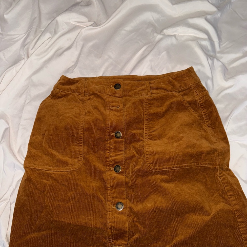 Brown Corduroy Skirt